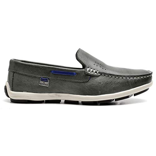 Mocassim Infantojunvenil Couro Legítimo Soft Bertioga Império Kids - Bg-7651 - Grafite (36)