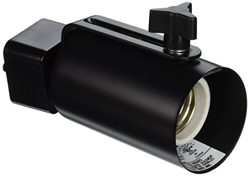 Juno Lighting Group T691BL Incandescent Mini-Swivel Track Light Head, Black Finish