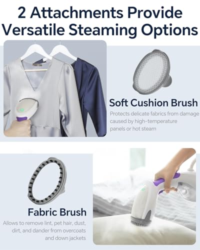BEAUTURAL Steamer for Clothes, Portable Handheld Garment Fabric Wrinkles Remover, 30-Second Fast Heat-up, Auto-Off, Large Detachable Water Tank - Image 5