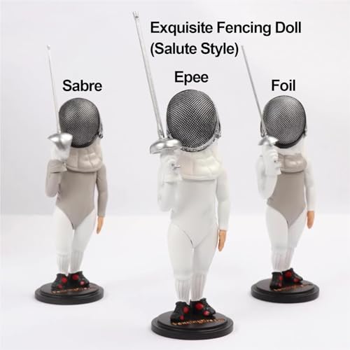 Fechten Salute Pose Figuren, detaillierte Fechtpuppenmodelle für Säbelfolien- und Epi-Enthusiasten, zum Fechten von Sportlern und Auszeichnungen