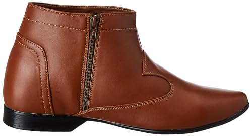 Image of mens Men's Faux Leather Height Increasing Black Boots Ankle Boot