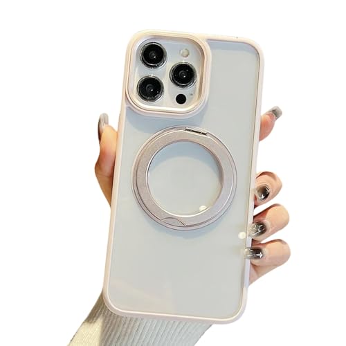 Coque rigide iPhone 13 Pro Max anti chute support rose charge sans fil