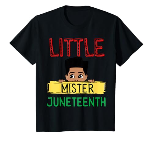 Bambino Little Mister Juneteenth Kids Black Son Toddler Boys Sons Maglietta