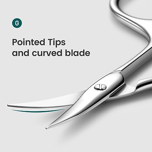 MR.GREEN Eyebrow Scissors Curved Blade Cuticle Facial Hair Scissors Professional Stainless Steel Manicure Trimmer Hair Remover (Mr-2001) - Image 3