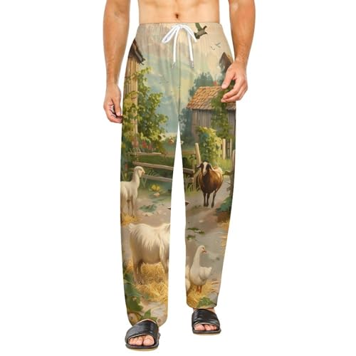 Hunt Goats Ducks Pajama Pants Long Pj Bottoms Soft Lounge Pants Casual Sleepwear Sleep Pant for Men Women