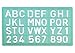 Produktbild Linex 100412306 30er Pack Schriftschablone 8520 Schrifthöhe 20 mm Buchstaben- Zahlenschablone Ziffern und Nummern