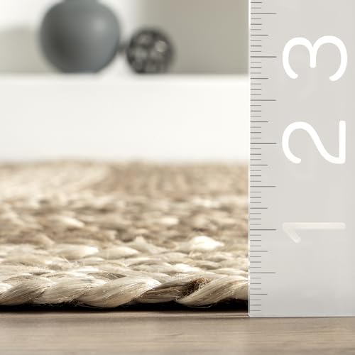 Tapete Oval Nuloom Charlene Natural 5x8 pies miniatura 2