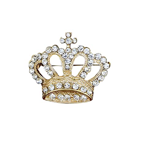 Image of Crystal Rhinestone Princess Queen Brooch Pin Tiara Crown Brooches for Women Tiara for Wedding Party /Banquet /Birthday