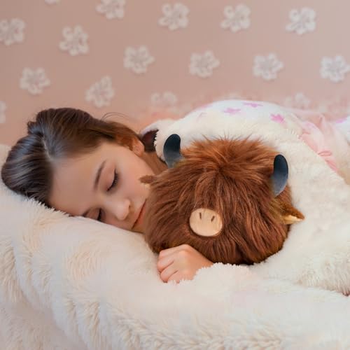 Image of Mewaii Highland Cow Plush Kawaii Plush, Ultra-Soft Feel, 16 in