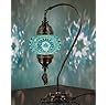 DEMMEX Turkish Moroccan Mosaic Table Lamp – Handcrafted Tiffany-Style Colorful Glass Swan Neck Bedside, Desk, Table Light, Boho Artisan Accent Lighting for Bedroom or Living Room – 15" H, Turquoise Best Turkish Souvenirs: Ideas for Turkish Gifts & what to buy in Turkey 6 41jcvA4yMeL. AC AC SR98,95