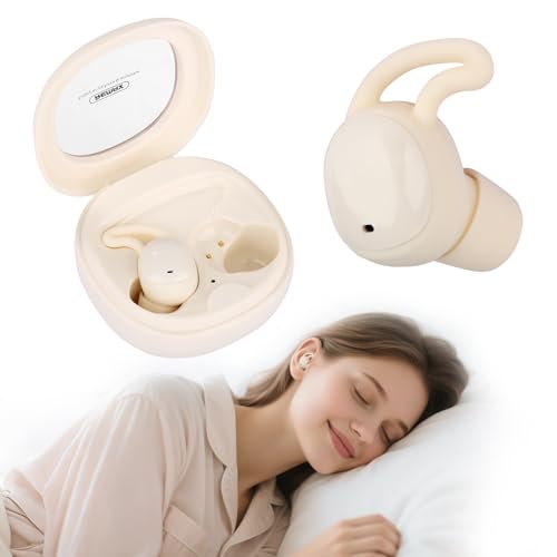 GanYun Sleep Earbuds,Sleep Headphones Noise Blocking,Bluetooth 5.4 Wireless Waterproof Earphones Ultra-Mini Invisible Comfy for Side Sleepers,in Ear Buds for Sleeping, Working