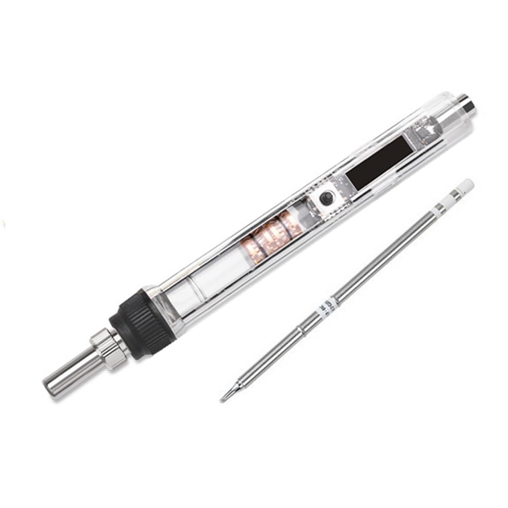 Ijsdnvjndx As Shown T12 Oled Mini Electric Soldering Iron Adjustable Temperature Portable Solder Welding Station Tip Tool