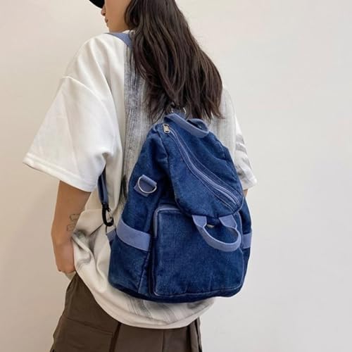 Sac à dos vintage en denim de qualité supérieure avec finitions soignées - 6