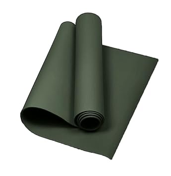 D-tone SYM0020 EVA 6MM Yoga Mat Exercise Mat For Women and Men with Extra Thick and Anti-Tear Material for Home, Garden and Gym, Military Green (Anti-Slip/Skid-Made in India)