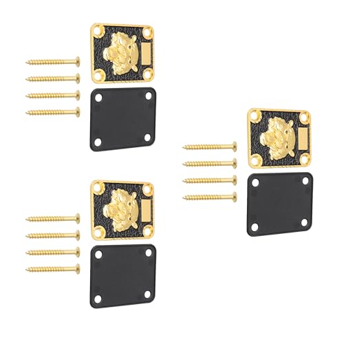 Yibuy 3�� �G���L�M�^�[�p �l�b�N�v���[�g �S�[���h&�u���b�N �������� 2.5"x2"x0.16"