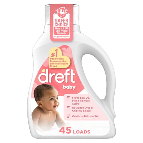 Image of Dreft Baby Liquid Laundry Detergent, Fights Stains, Removes Odors, 45 loads, 60 fl oz