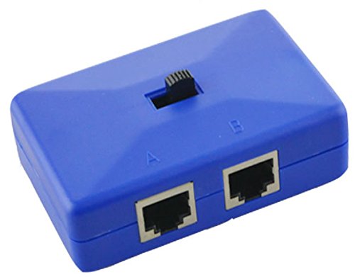 JXSZ mini 2 Ports Rj45 Inner/External Network Switch Splitter Box Avoid Cable Plug