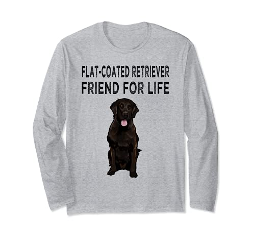Flat-Coated Retriever Friend For Life Dog Lover Friendship Long Sleeve T-Shirt, Grey