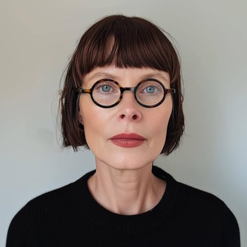 Image of LONDON MOLE Moley Blue light glasses | Round-shaped blue blockers | Anti-eyestrain | Unisex | Spring Hinges