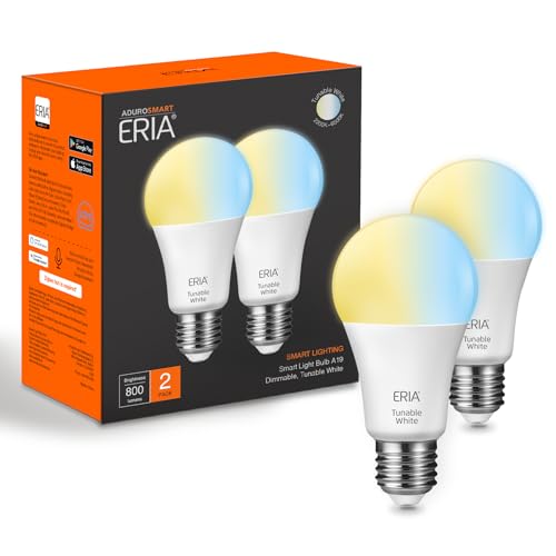 ERIA ZigBee A19 Smart Light Bulbs (2-Pack)