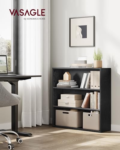 image for VASAGLE Custos Collection - Bookshelf, 3-Tier Bookcase, Book Shelf, Op