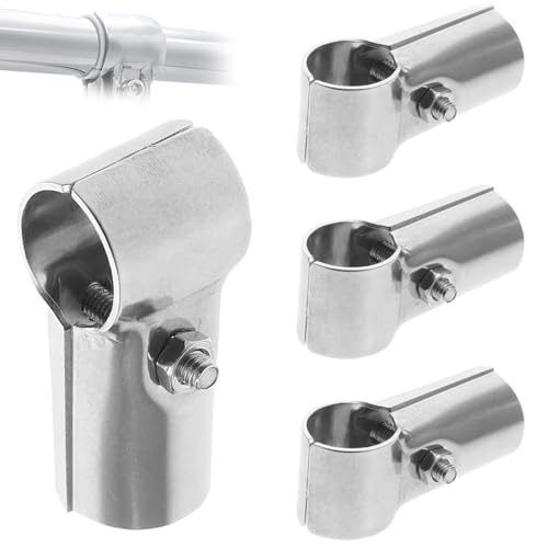 Yuiturt 4 Stück T-Rohrverbinder 25mm, T-Stück Rohrverbinder, Rohrklemme 25mm, Verstellbare Zaunklemmen, T-Verbindung für Maschendrahtzaun und Geländer, Inklusive Schrauben Mutter