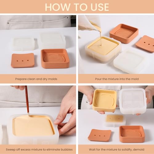 Moule en silicone pour plantes succulentes évitant l'excès d'eau en jesmonite - 6