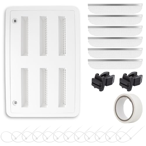 RV Refrigerator Lower/Upper Mount Vent Cover with Screen 23-1/8 W x 15 H RV Vent Cover Replacement for Camper Trailer