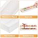 ZORRITA 50 Pack Paper Strawberry Boxes with Clear Lids, 12 x 2.6 x 2 Inches White Long Macaron Boxes for Packaging 5-7 Chocolate Covered Strawberries, Cookies, Cocoa Bombs, Truffles