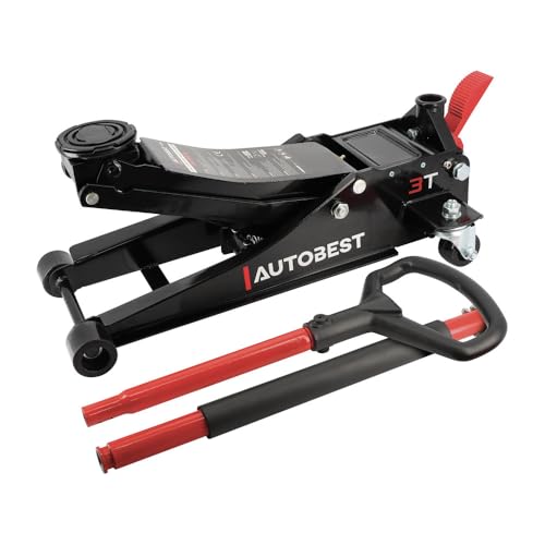 Cric hydraulique 3T Autobest profil surbaissé en acier renforcé