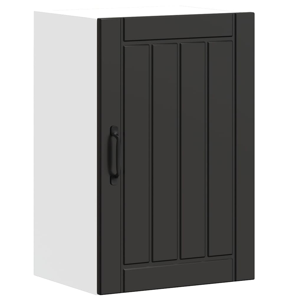 vidaXL Küchen-Hängeschrank Lucca Schwarz Holzwerkstoff, Wandschrank Küche, Wandschrank, Oberschrank, Küchenschrank, Hängeschrank, Oberschrank Küche