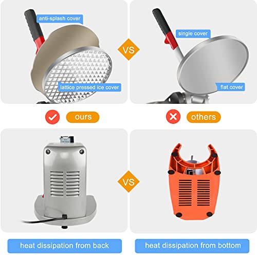 KOFOHON Elektrischer Eisrasierer Maschine,Eisbrecher Eiszerkleinerer,Elektrisch Ice Crusher Machine,Ice Shaver Schnee Maschine Für Haushalt&Handel. (Medium)
