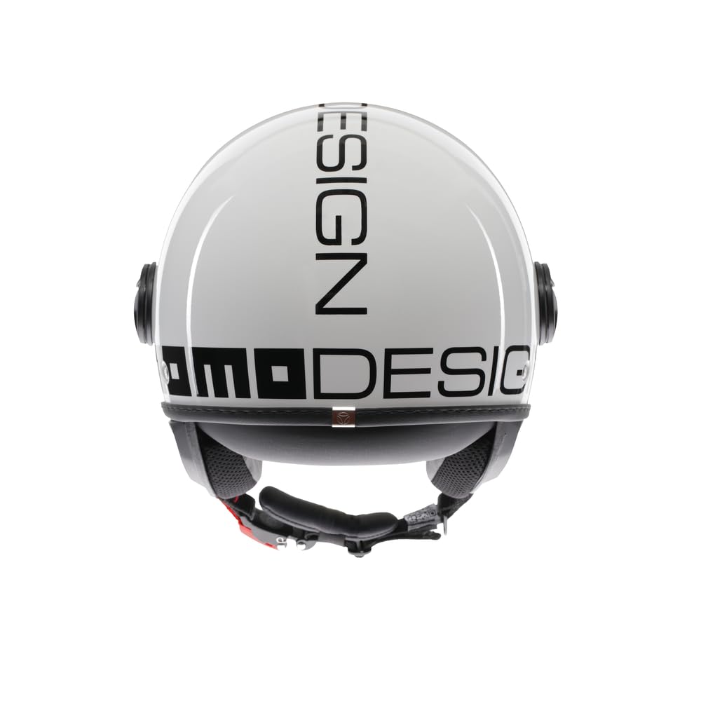MOMO Design - FGTR CLASSIC E2206, Casco Moto Jet, Casco Jet Homologado ECE, Casco Jet Abierto Scooter, Hombre y Mujer, Ligero con Visera, Blanco Negro, M