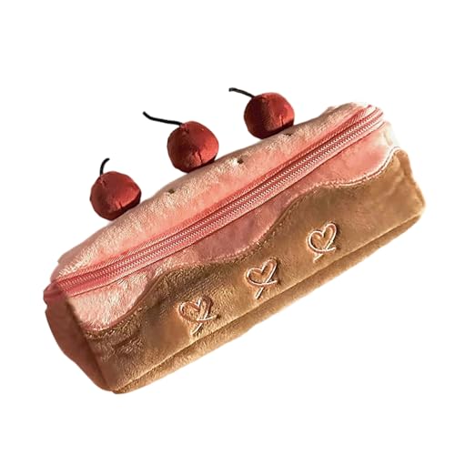 フルーツケーキペンシルポーチビッグキャパシティペンシルケーストラベルメイクアップバッグ学生女性学校オフィス旅行ペンポーチ
