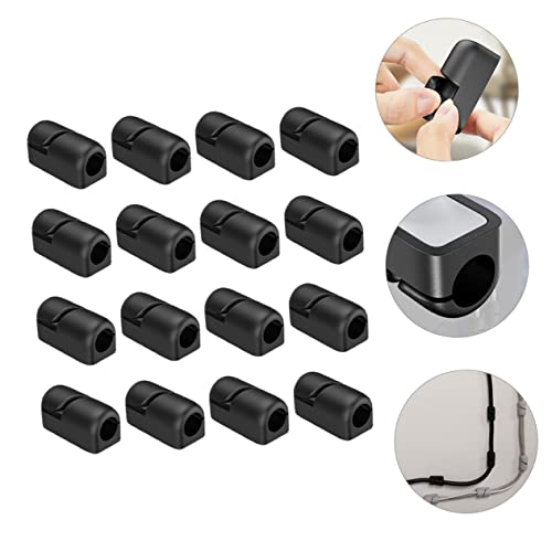 Vaguelly 20 piezas Clips para Gestión de Cables Clips Sujetadores para Escritorio y Oficina miniatura 7