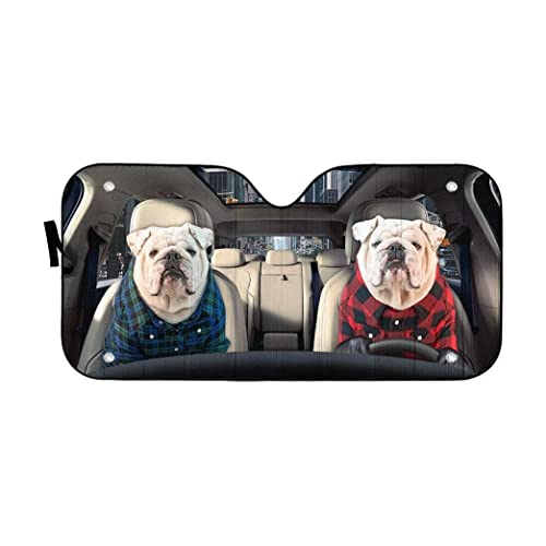 Pare-brise voiture protégé du soleil en été avec le pare-soleil Bulldog
