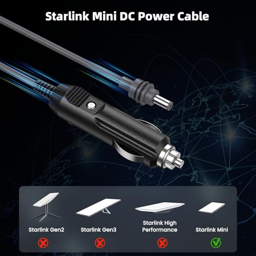 13FT Starlink Mini 12V Power Cable, Waterproof Starlink Mini Cigarette Lighter Adapter, Heavy Duty Car Charger - Image 3