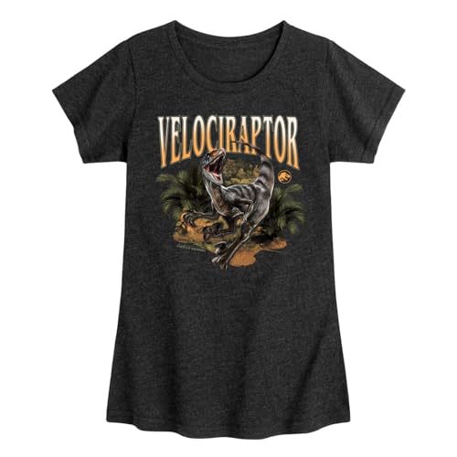 Jurassic World: Rebirth - Velociraptor - Toddler and Youth Girls Fitted Short Sleeve Graphic T-Shirt