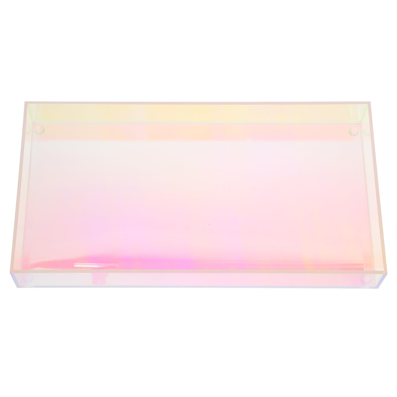 3 Pack Acrylic Perfume Vanity Tray Organizer, Transparent Jewelry Tray for Makeup, Cosmetics, Trinkets, Bathroom Supplies, Dresser Tops, and Office Storage