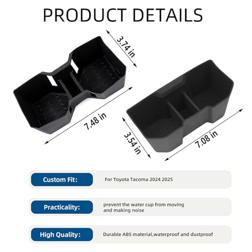 Insertos para Portavasos Toyota Tacoma 2024-2026, 2 Piezas miniatura 3