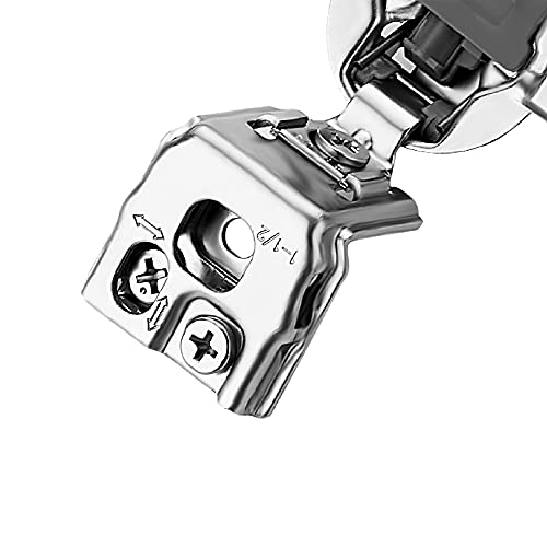 Image of Ravinte 20 Pack 10 Pairs 1-1 /2 inch Overlay Soft Close Hinges for Kitchen Cabinet Hinges Satin Nickel Hidden Hinges Stainless Steel Concealed Hinge self Closing