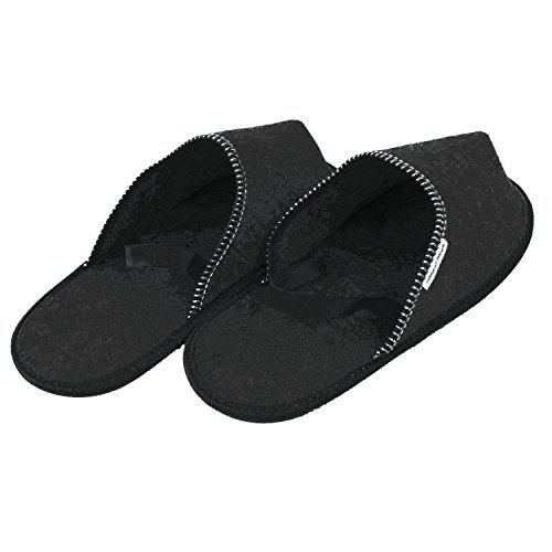 Kettelservice-Metzker Museumspantoffeln - Filzüberschuhe - Handwerkerpantoffeln mit stabilem Gummiband in Einheitsgröße 1 Paar Schwarz Cover