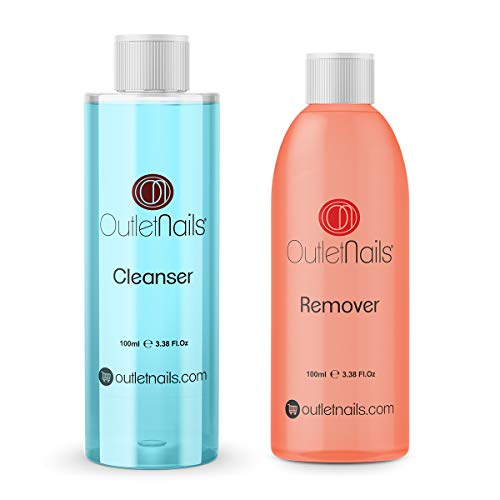 Acetona Pura Olor Naranja 100ml + Cleaner 100ml Coco