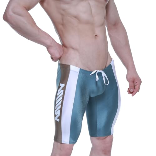 METROMALEWEAR [M2W] New Jammer Swim Boxer Radish (4994-07) (US, Alpha, Small, Regular, Short, Green)