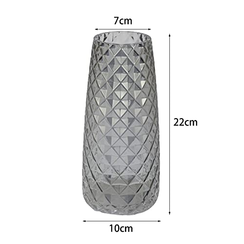 Hey_you Glazen vaas, in stijl handgemaakte kristalheldere bloemenvaas, decoratieve vaas met ananaspatroon, bloemenbloem, plantenhouder voor thuiskantoor, decoratie, cadeau voor bruiloft, housewarming party - Afbeelding 6