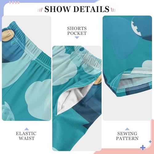 ZZXXB Cartoon Submarine Boys Long Pants Soft Trousers Elastic Waist Kids Lounge Bottoms with Pockets S-XL4