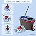 Spin Mop Replacement Head for O-Ceda RinseClean 2 Tank System, Microfiber Mop Refills, Easy to Replace, 4 Pack