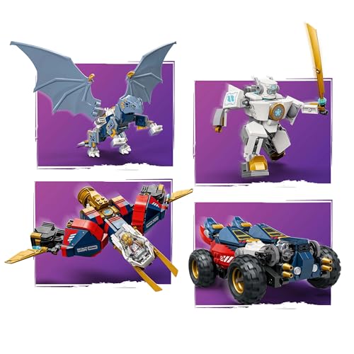 Image of LEGO NINJAGO Zane's Ultra Combiner Mech Toy 4-in-1 Building Set 71834 Building Blocks Toys for 9+ Gift for Boys and Girls