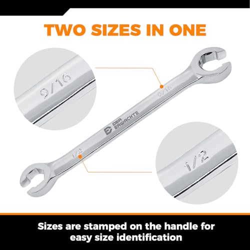Image of Der Erwachte 4-Piece Flare Nut Wrench Set, SAE, Brake Line Wrench