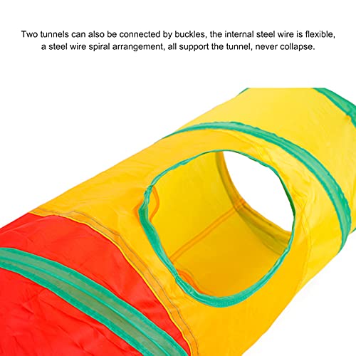 JIEBA Túnel dobrável para gatos com bola de brincar, tubo interativo para gatos, tubo dobrável para